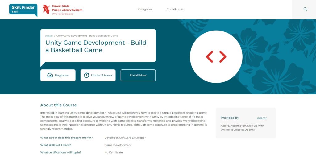 khóa học lập trình game unity online
