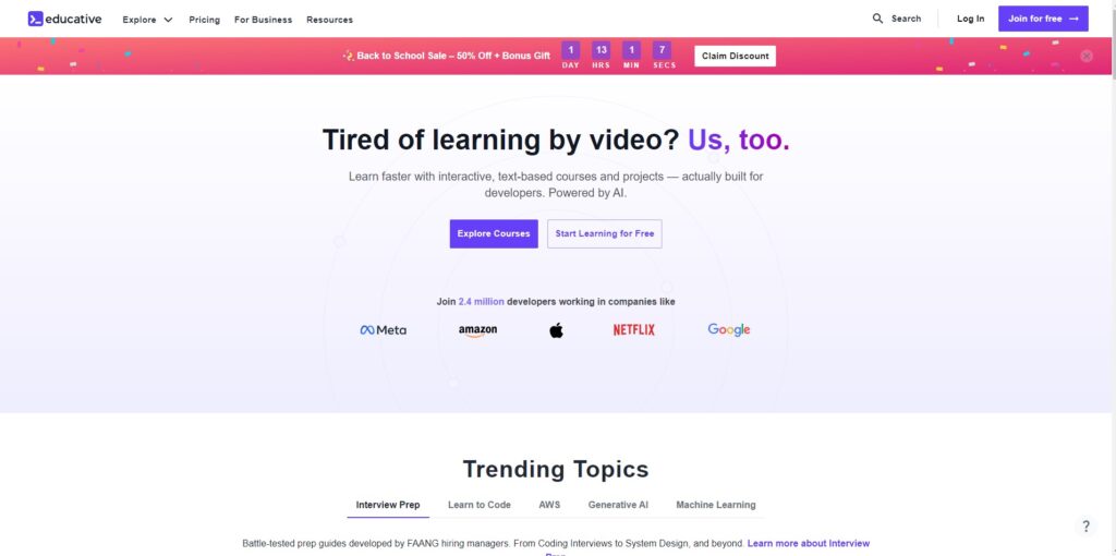 khóa học python miễn phí tại educative