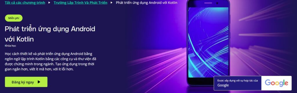 khóa học lập trình android tốt nhất hiện nay