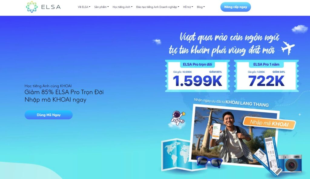 Phần Mềm Học Tiếng Anh Miễn Phí - Elsa Speak