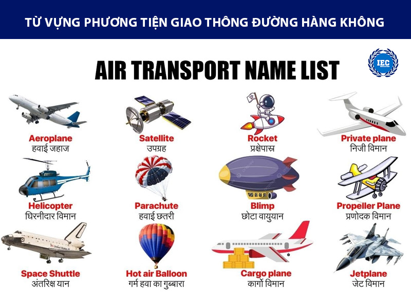 Từ Vựng Phương Tiện Giao Thông Đường Hàng Không
