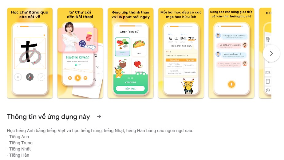ứng dụng học từ vựng tiếng anh lingoDeer