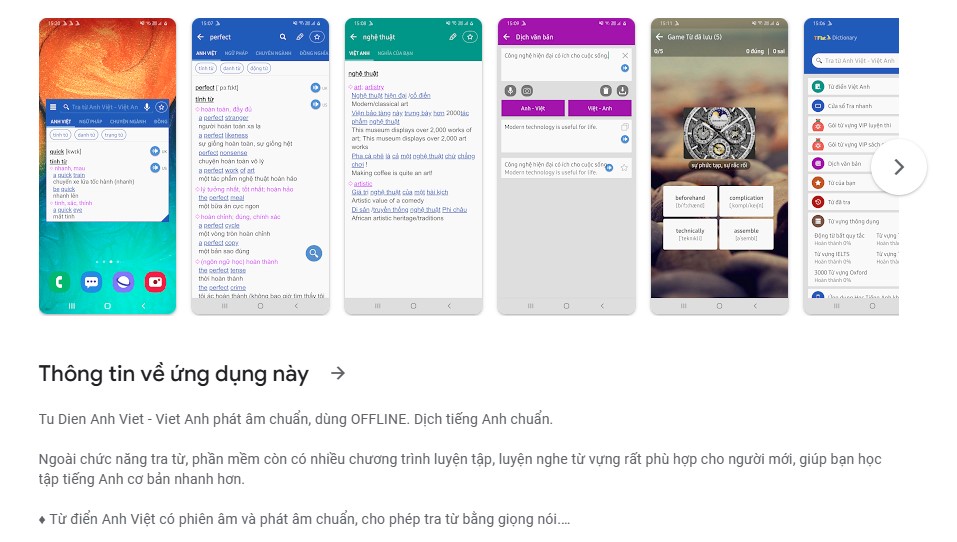 ứng dụng học từ vựng tiếng anh Tflat
