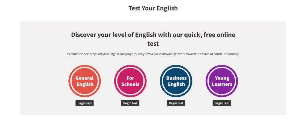 Test Your English – Cambridge English

