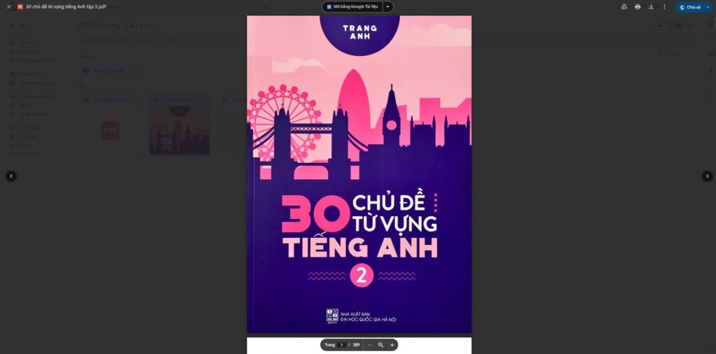 Tải Sách 30 Chủ Đề Từ Vựng Tiếng Anh - File PDF Miễn Phí 